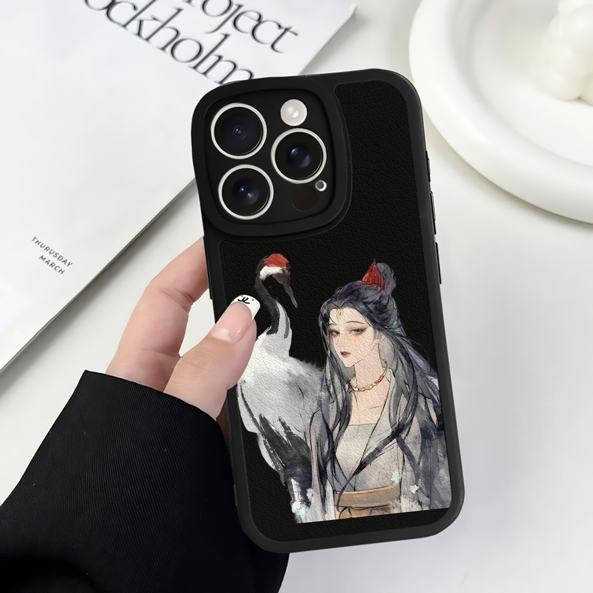 （画像用） Ne Zha 2 ナタ 魔童の大暴れ 【iPhone 16シリーズ対応】シリコンスマホケース（レザー調） 材質：シリコン